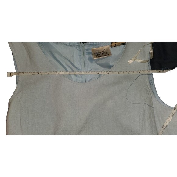 Vintage 90s Sleeveless Pencil Maxi Dress Sz 14 Round Neck Whisygoth Softcore - Picture 4 of 11